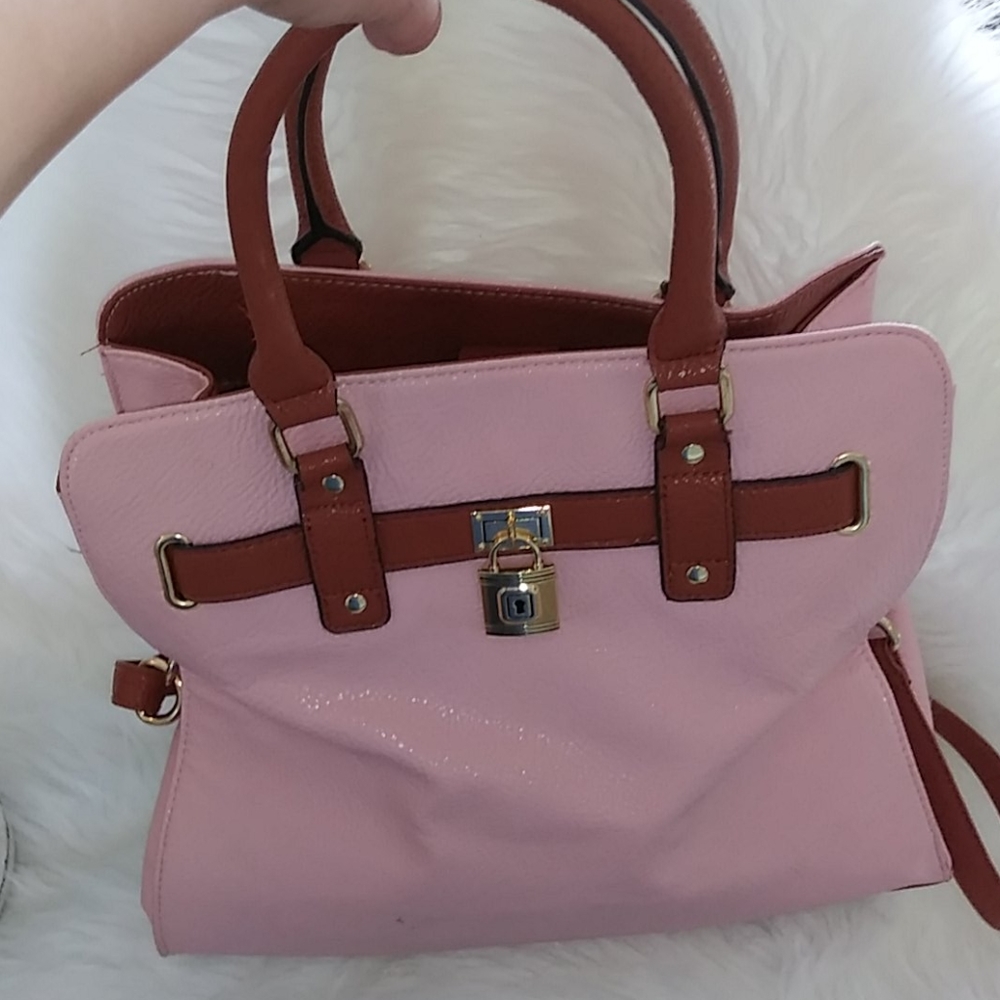 Pink and Brown Purse